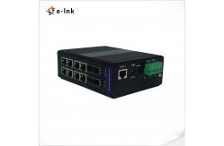 China DIN Rail Wall Mount Industrial Ethernet POE Switch 8 Port 10 /100 / 1000T with 4 SFP Ports Metal Case supplier