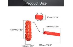 China 7 DIY Patterned Paint Roller Rubber Texture With Plastic Handle supplier