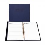 Extra Large Wire Personal Calendar Planner , O Binding PU Leather Custom Planner Notebook for sale