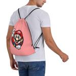 Gym Yoga Sports Pink Drawstring Bag Backpack Anime Cartoon Lightweight For Men Women for sale