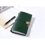 N52-L Green Vintage Leather Notebook Fashionable Leather Writing Journals for sale
