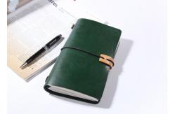 China N52-L Green Vintage Leather Notebook Fashionable Leather Writing Journals supplier