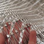 1m*50m Flexible Cable Mesh Protection Boundary Impact Resistance High Altitude Anti-Fall Net for sale