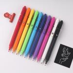 Colorful Plastic Press Gel Pen Steel Ball Pen Clip Promotional Neutral Pen for sale