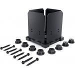 Steel 4*4 inch Elevated Wood Stand Pergola Kit with Black Powder Coated Brackets for sale