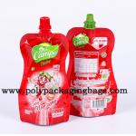 100mic Plastic Stand Up Spout Pouch For Liquid Packaging Juice Stand Up Pouch With Valve for sale