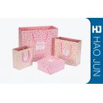 Custom Boutique Shopping Bags 100% Recyclable Gift Paper Bags Pink Color for sale