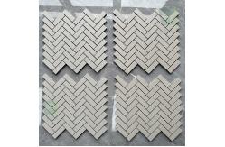 China Morden Fish Bone Marble Mosaic Background Wall Tiles For Living Room supplier