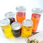 Easy Open Ends Lid 250ml Plastic Bottle Can For Juice Drinks
