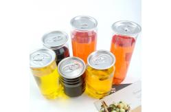 China Easy Open Ends Lid 250ml Plastic Bottle Can For Juice Drinks supplier