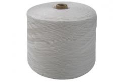 China Virgin Raw White Recycled Polyester Spun Yarn 60S/2 With GRS Certificate supplier