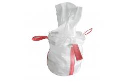 China Cement Jumbo Circular FIBC Bag With Bottom Loops And Top Fill Skirt supplier