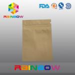 Stand Up Kraft Paper Bags for Candy Packaging with Zipper and Window