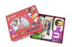 China Custom Logo Eco Paper Jigsaw Puzzle Animal Alphabet Abc Matching Cards supplier