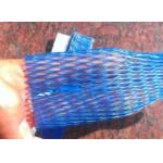 Blue Red Yellow Protective Netting Sleeve / Plastic Tubular Mesh Sleeves for sale