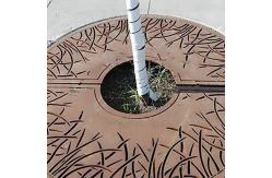 China Garden Metal Ornaments Metal Tree Grate Palm Tree Metal Protection Tree Grating supplier