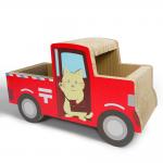 Red Car Shaped Cat Scratcher Nest Wear Resistant Cardboard Cat Scratcher Car for sale