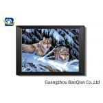 Wolf 5D Lenticular Picture , 3D Deep Effect Lenticular Image Printing for sale