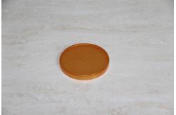 China Yellow recycled Round plastic PE lid  for food paper cans , PE cover supplier