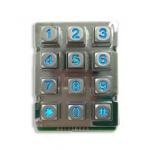 Zinc Alloy Rugged Blue Backlight  12 keys Keypad with 9 Pin for sale