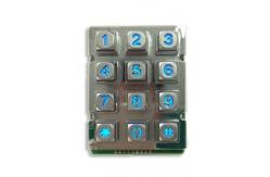 China Zinc Alloy Rugged Blue Backlight  12 keys Keypad with 9 Pin supplier
