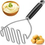 Modern Silver Stainless Steel Potato Masher Heavy Duty for sale