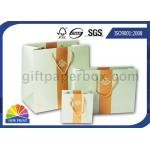 Glossy Black Printed Paper Bags With PP Rope Handle , OEM / ODM Wrapping Bag