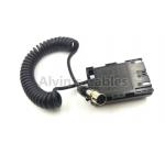 Mini XLR 4 Pin Female Camera DC Power Supply Power Coiled Cable For Canon for sale