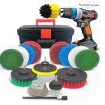 5cm Power Drill Brush Scrub Pads 18Pcs Set With Long Reach Attachment for sale