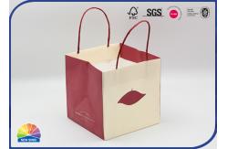China Cube Shaped White Paper Present Bags With Handles Cookie Box Package supplier