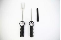 China Instant Read Trident BBQ Tools Curved Body Shape Meat Thermometer Fork supplier