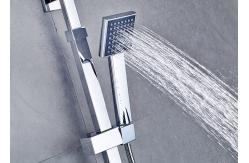 China Chrome Temp Control Rainfall Shower Set , Bathroom Shower Systems Water Powered supplier