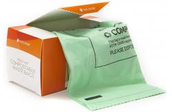China 100% Biodegradable Dustbin Bags Compostable Trash Liners PLA PBAT supplier