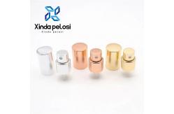China Atomizer Perfume Pump Sprayer Gold Aluminum Curved Trigger Electroplating Lotion Pump Head supplier