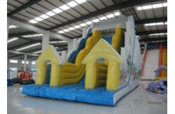 China Snow Mountain Big Inflatable Water Slides , Amusement Park Commercial Grade Water Slide supplier
