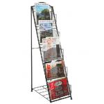 Simple Design Modern Magazine Display Rack 5 Layers A4 Book Shelf Anti Corrosive for sale