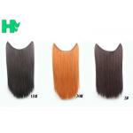 Synthetic Fibre Hair Extensions Straight Double Drawn Human Hair Wefts for sale