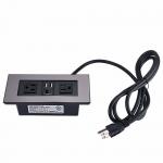 UL certified recessed socket for desktop socket furniture socket alloy panel