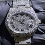 Round Brilliant Cut Moissanite Watch Rolex for sale