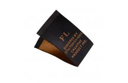 China Custom Clothing Labels Sew On Center Fold Woven Labels Loop Fold Woven Labels supplier
