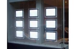 China A4 Window Hanging Crystal LGP Acrylic LED Lightbox Display supplier