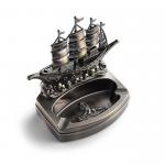 Sailboat Design 125*110*60mm Metal Pocket Ashtray Dust Proof for sale