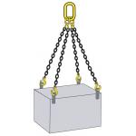32mm 4 Way Lifting Chains , ISO1835 4 Point Lifting Chain for sale