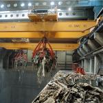 20T Span 16.5M Electric Grab Double Beam Bridge Crane Workshop for sale