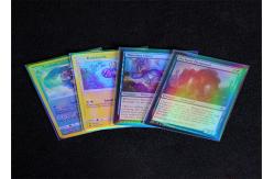 China Thickness Custom Double Clear Holographic Card Sleeves Rainbow Effects supplier