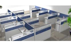 China Contemporary Furniture Modular Partition Cubicle Office Workstation For 6 Seater supplier