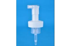 China Plastic 43-400 Foaming Dispenser Pump With Clear Over Cap 0.8CC Output supplier