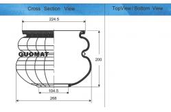 China Double Convoluted Air Rubber Bellows Spring For HINO 49711-1010 / 49711 1010 supplier