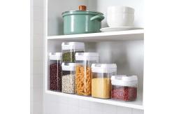 China Airtight 7 Pieces Plastic Cereal Containers With Easy Lock Lids Transparent supplier