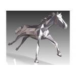 Plaza Or Garden Decoration Stainless Steel Horse Sculpture Matt Finished 180cm for sale
